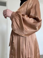 Load image into Gallery viewer, Aiza golden balloon sleeve abaya set
