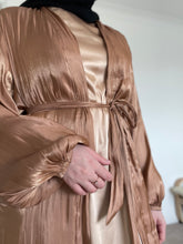 Load image into Gallery viewer, Aiza golden balloon sleeve abaya set
