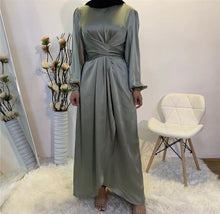 Load image into Gallery viewer, Satin wrap dress
